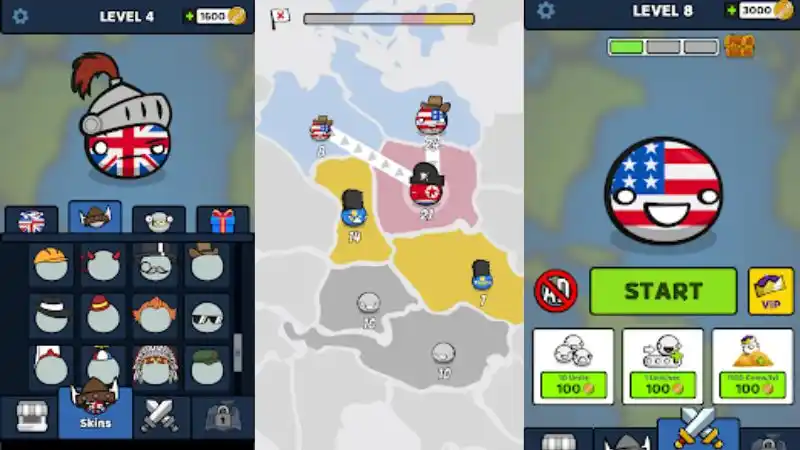 Unduh Country Balls: World Clash MOD APK (Unlimited Money) v2.28 Gameplay Country Balls: World Clash