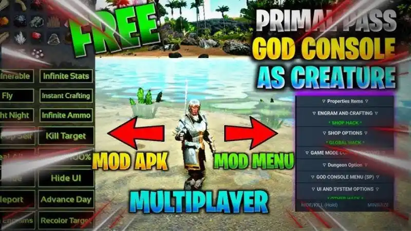 Unduh ARK: Ultimate Mobile Edition MOD APK (Unlocked All DLC) v1.10192 Fitur ARK Ultimate Mobile Edition MOD APK