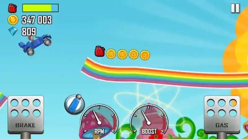 Unduh Hill Climb Racing MOD APK (Unlimited Money, Upgrade) v1.69.0 Gameplay Hill Climb Racing Yang Sederhana Tapi Nagih