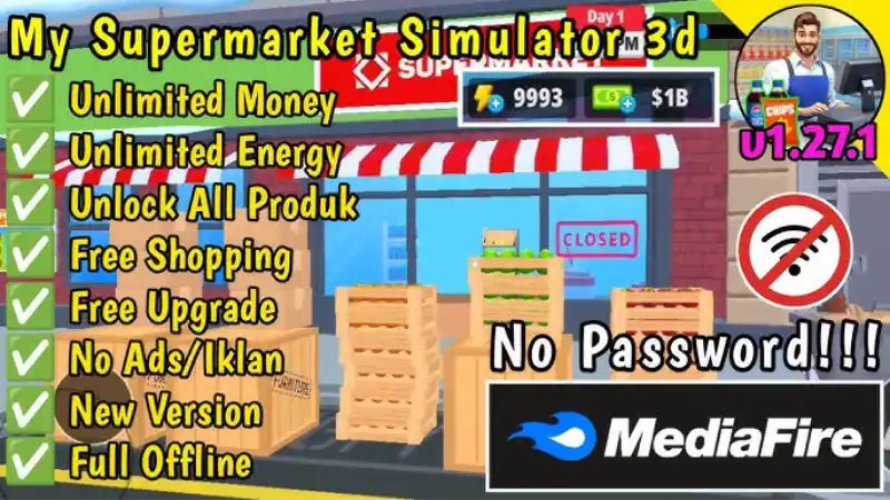 Unduh My Supermarket Simulator 3D MOD APK (Unlimited Money) v1.31.0 Fitur My Supermarket Simulator 3D MOD APK