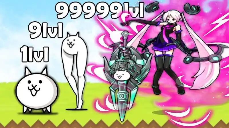 Unduh The Battle Cats MOD APK (Unlimited XP, Cat Food) v15.3.0 Gameplay The Battle Cats yang Seru