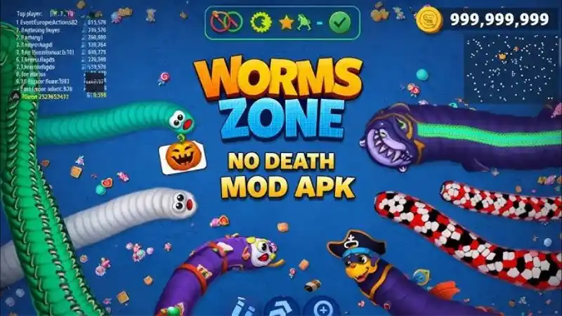 Unduh Worms Zone .io MOD APK (Unlimited Coins, Unlock Skins) v6.24.0 Fitur Worms Zone .io MOD APK