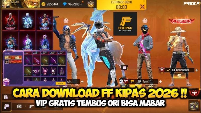 Unduh FF Kipas MOD APK v19.8 (Menu Unlock) For Android Fitur FF Kipas MOD APK
