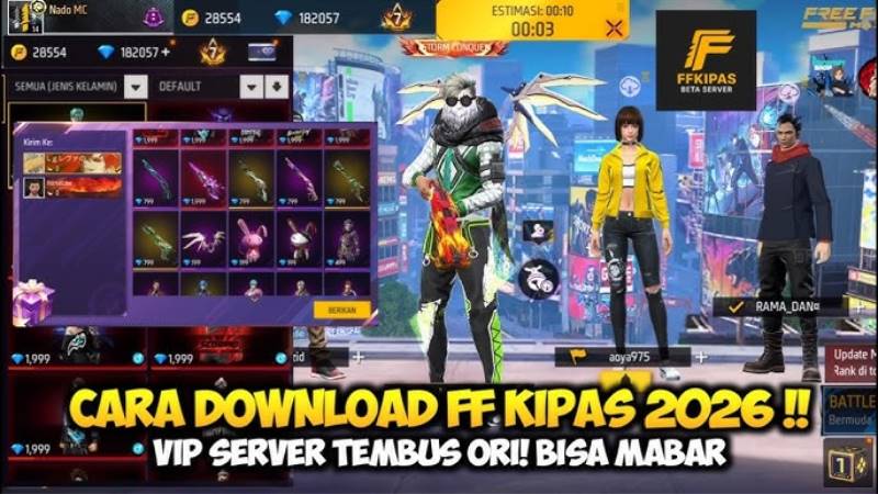 Unduh FF Kipas MOD APK v19.8 (Menu Unlock) For Android Fitur Utama FF Kipas APK