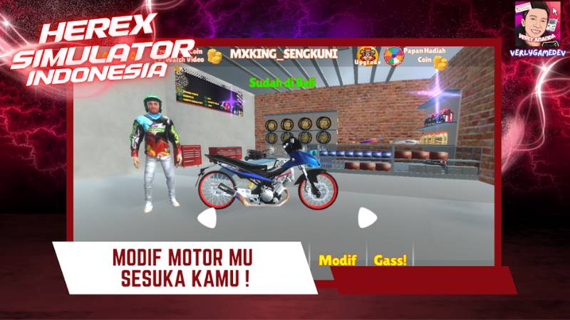 Unduh Herex Simulator Indonesia MOD APK (Unlimited Money, Unlock Motor) v1.0.52 Apa itu Herex Simulator Indonesia MOD APK?
