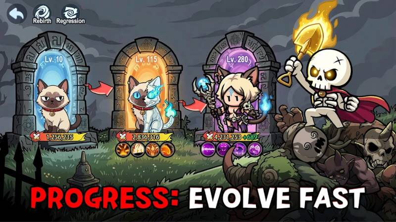 Unduh SKULL UP: Idle RPG MOD APK (Unlimited Money, Menu MOD) v1.0.6 Fitur MOD di SKULL UP: Idle RPG MOD APK